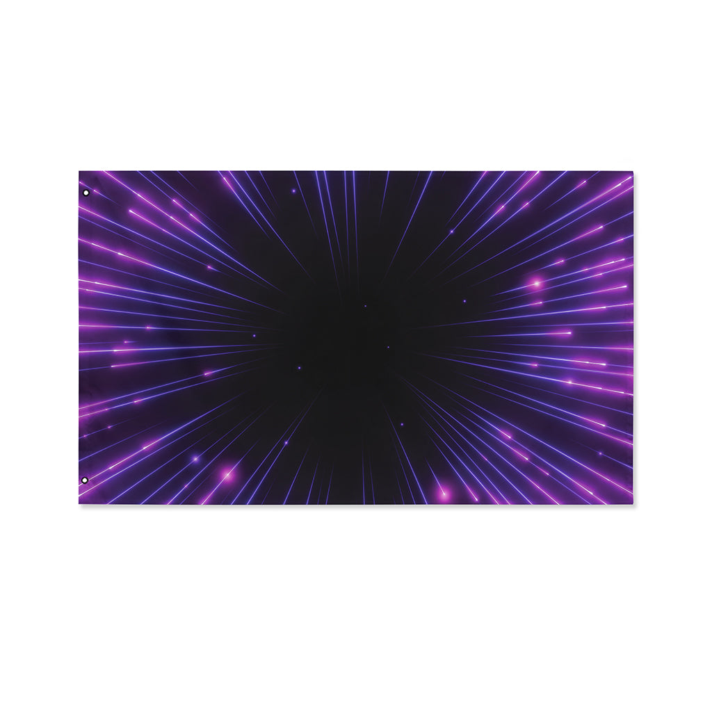 Purple Hyperspace Print Polyester Flag
