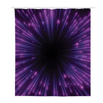 Purple Hyperspace Print Polyester Shower Curtain