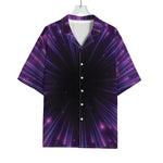 Purple Hyperspace Print Rayon Hawaiian Shirt
