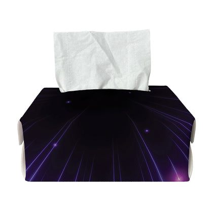 Purple Hyperspace Print Rectangle Tissue Box Cover
