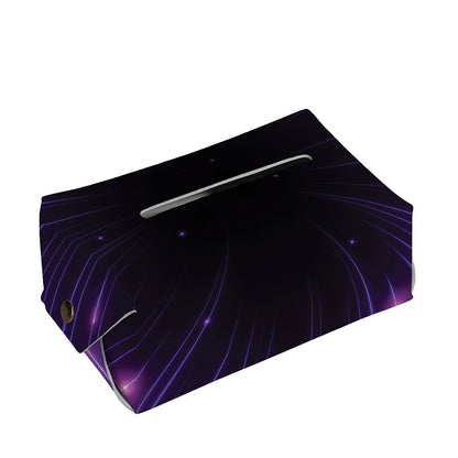 Purple Hyperspace Print Rectangle Tissue Box Cover