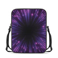 Purple Hyperspace Print Rectangular Crossbody Bag