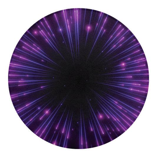 Purple Hyperspace Print Round Blanket