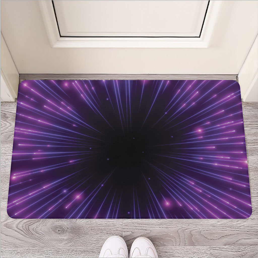 Purple Hyperspace Print Rubber Doormat