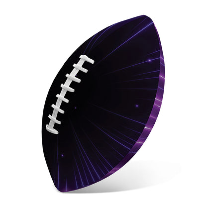 Purple Hyperspace Print Rugby Ball