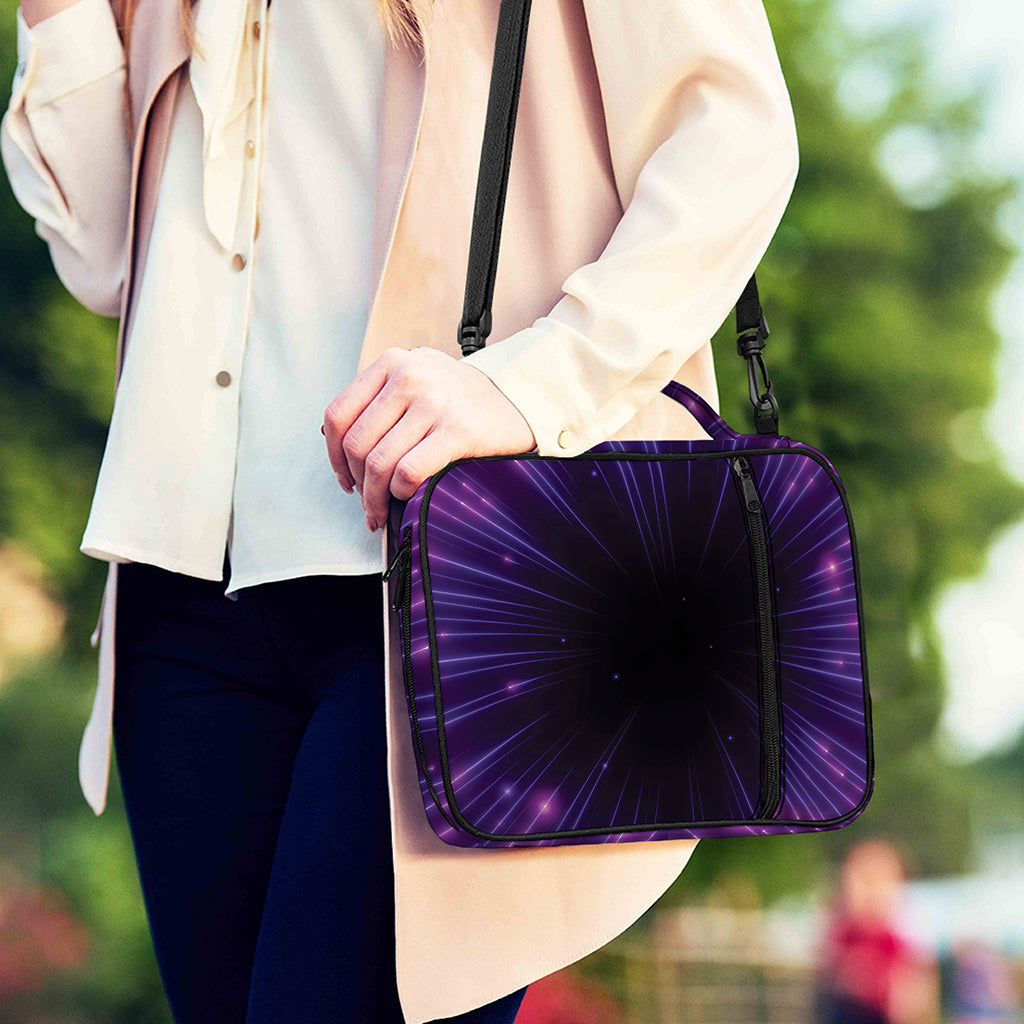 Purple Hyperspace Print Shoulder Strap Bible Bag