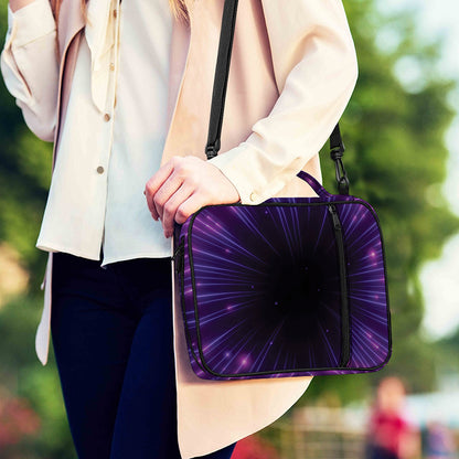 Purple Hyperspace Print Shoulder Strap Bible Bag