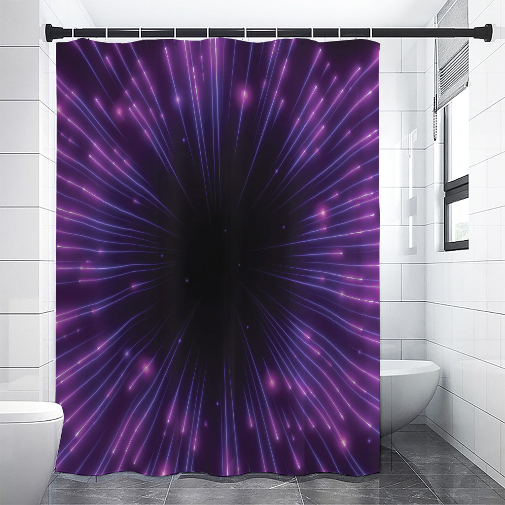 Purple Hyperspace Print Shower Curtain