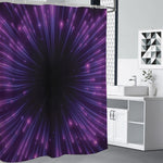 Purple Hyperspace Print Shower Curtain