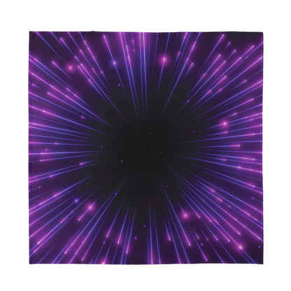 Purple Hyperspace Print Silk Bandana