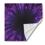 Purple Hyperspace Print Silk Bandana