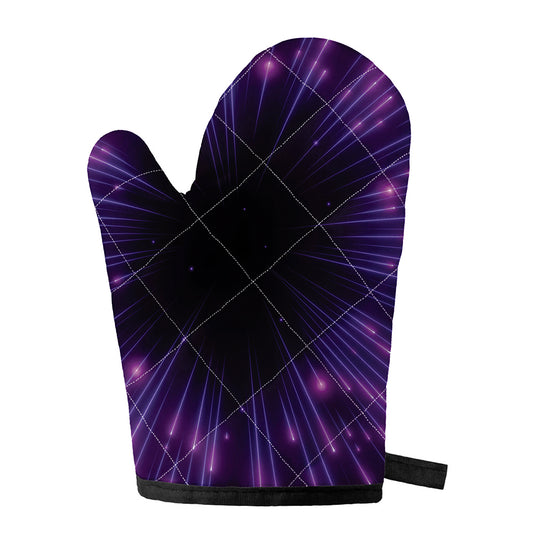 Purple Hyperspace Print Single Oven Mitt