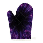 Purple Hyperspace Print Single Oven Mitt