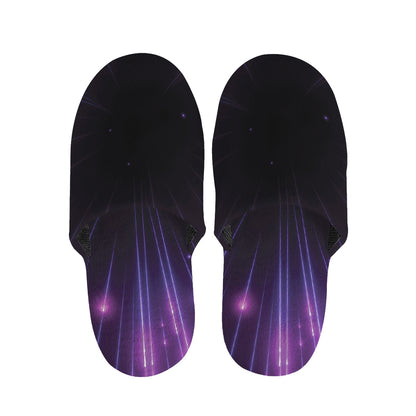 Purple Hyperspace Print Slippers