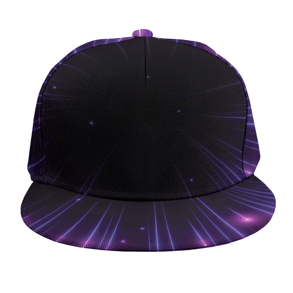 Purple Hyperspace Print Snapback Cap