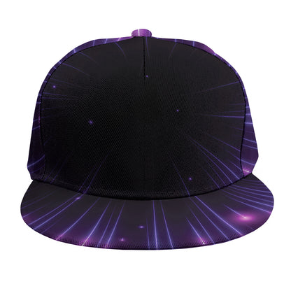 Purple Hyperspace Print Snapback Cap