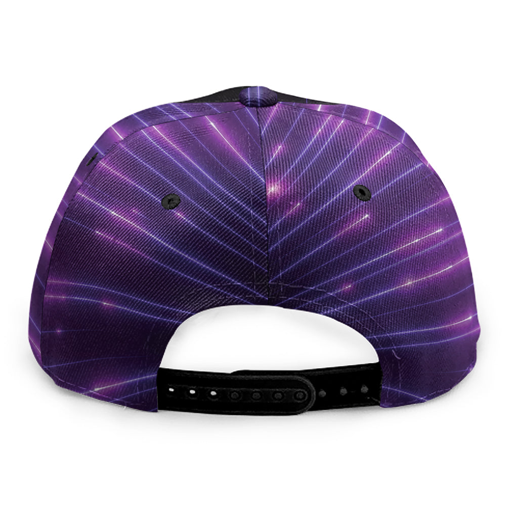 Purple Hyperspace Print Snapback Cap