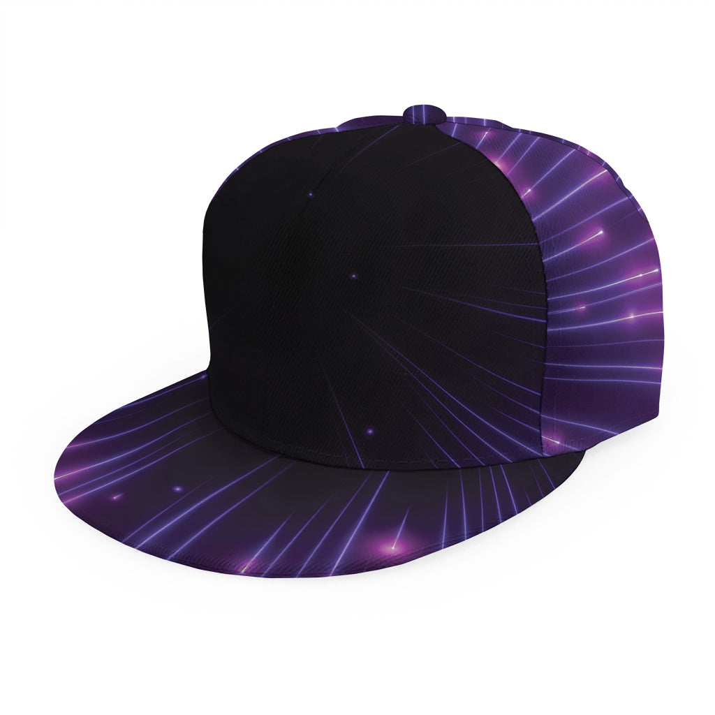 Purple Hyperspace Print Snapback Cap