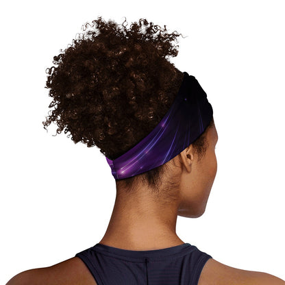 Purple Hyperspace Print Sports Headband