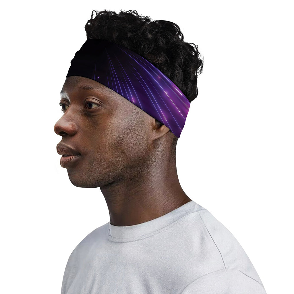 Purple Hyperspace Print Sports Headband
