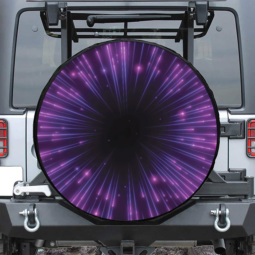 Purple Hyperspace Print Tire Cover