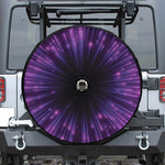 Purple Hyperspace Print Tire Cover With Camera Hole