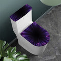 Purple Hyperspace Print Toilet Lid And Tank Cover Set