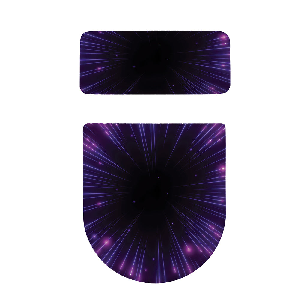 Purple Hyperspace Print Toilet Lid And Tank Cover Set