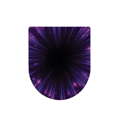 Purple Hyperspace Print Toilet Lid Cover