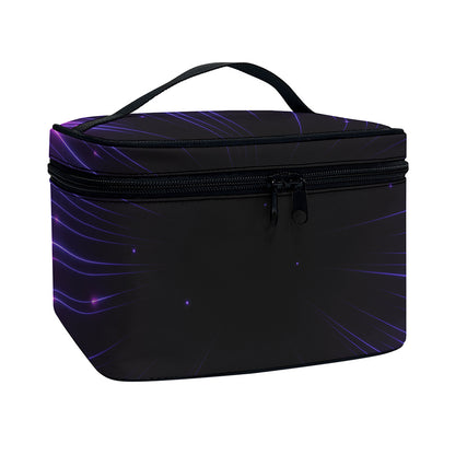 Purple Hyperspace Print Travel Makeup Bag