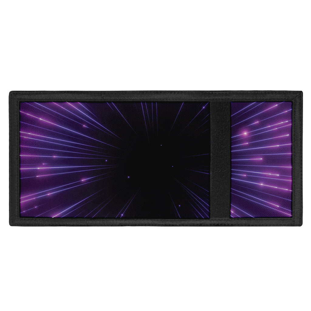 Purple Hyperspace Print Trifold Wallet