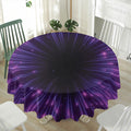 Purple Hyperspace Print Waterproof Round Tablecloth
