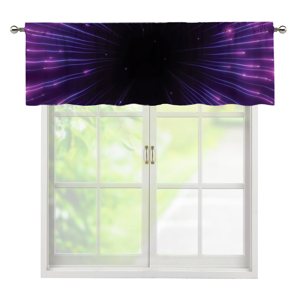 Purple Hyperspace Print Window Valance