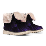 Purple Hyperspace Print Winter Boots