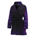 Purple Hyperspace Print Women's Bathrobe