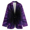 Purple Hyperspace Print Women's Blazer
