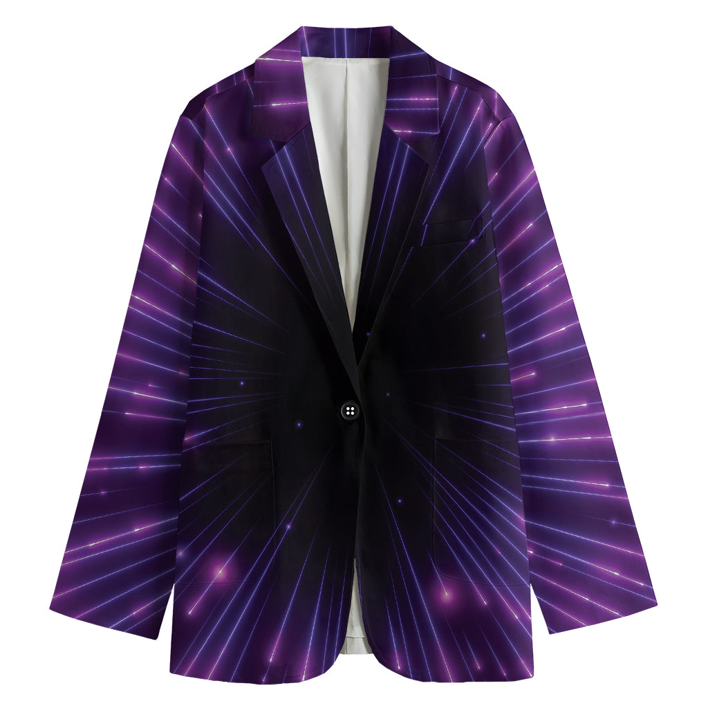 Purple Hyperspace Print Women's Blazer