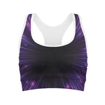Purple Hyperspace Print Women's Sports Bra