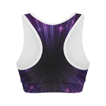 Purple Hyperspace Print Women's Sports Bra