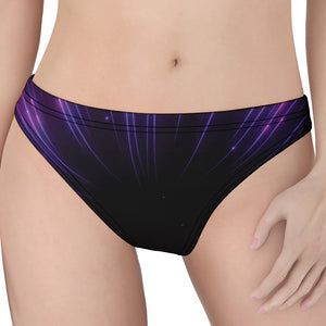 Purple Hyperspace Print Women's Thong