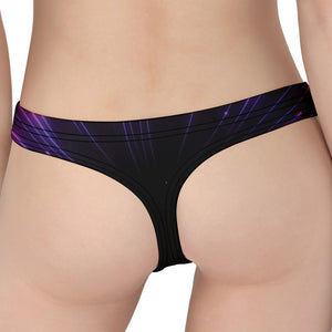 Purple Hyperspace Print Women's Thong