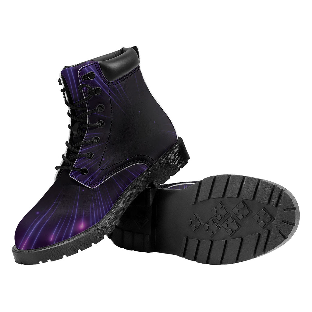 Purple Hyperspace Print Work Boots