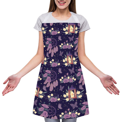 Purple Indian Dream Catcher Print Adjustable Apron