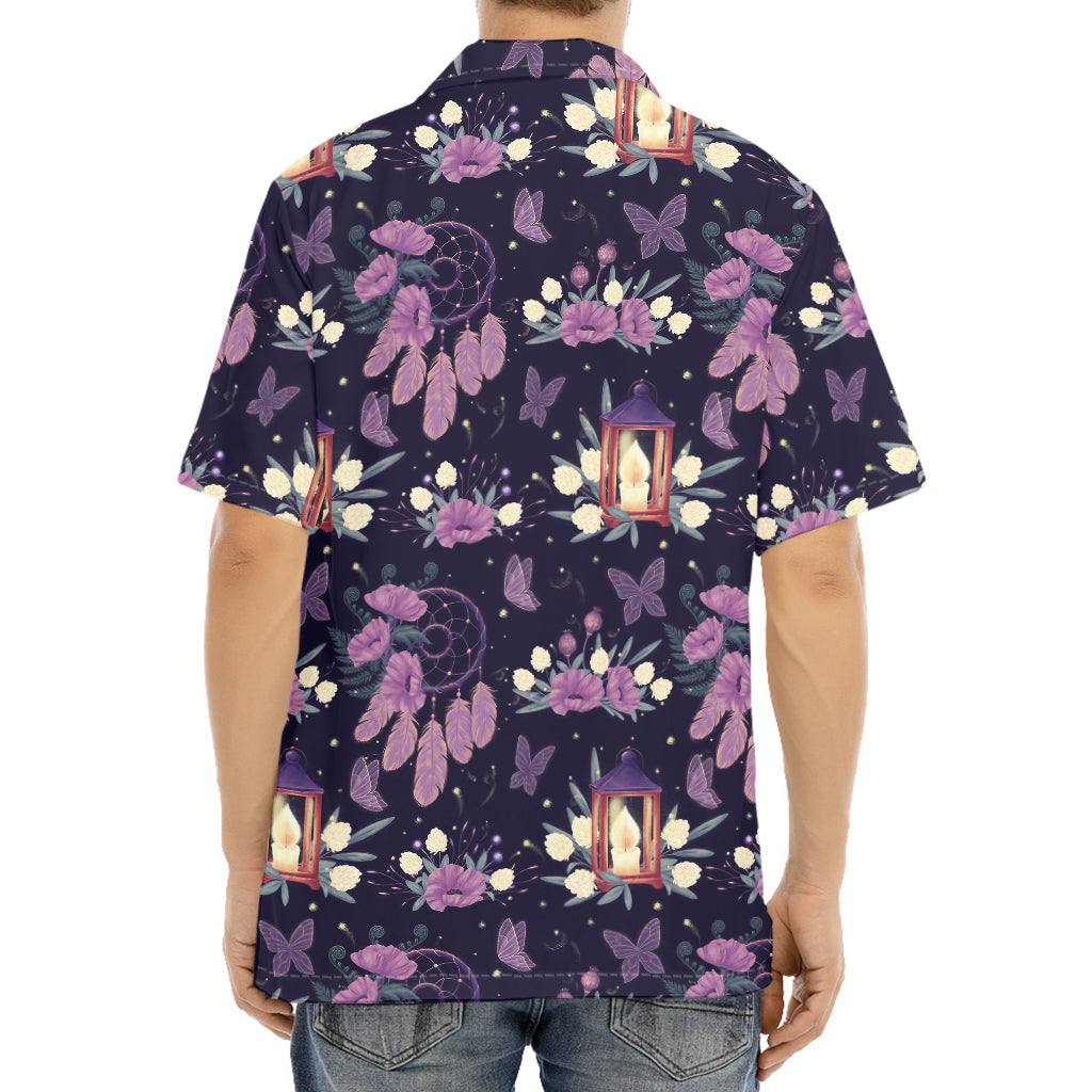 Purple Indian Dream Catcher Print Aloha Shirt