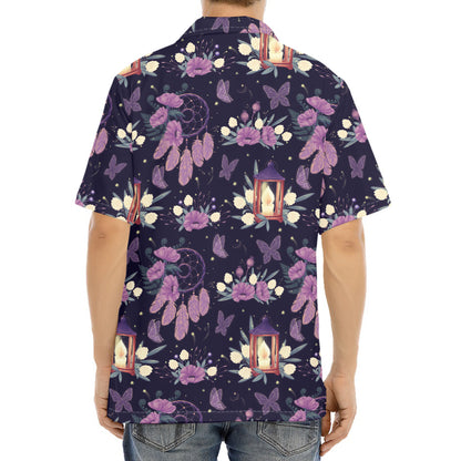 Purple Indian Dream Catcher Print Aloha Shirt