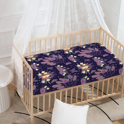 Purple Indian Dream Catcher Print Baby Crib Sheet