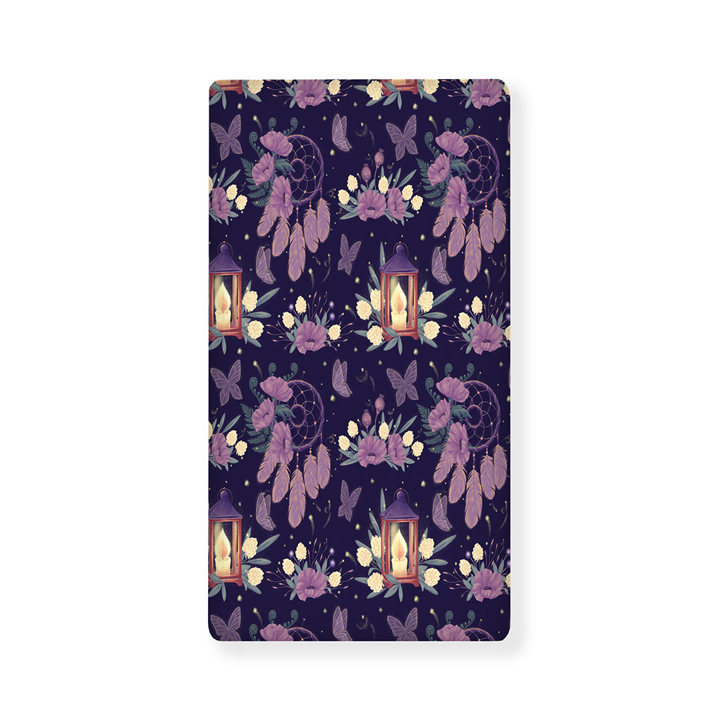 Purple Indian Dream Catcher Print Baby Crib Sheet