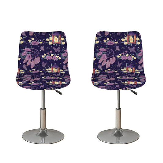 Purple Indian Dream Catcher Print Bar Stool Covers