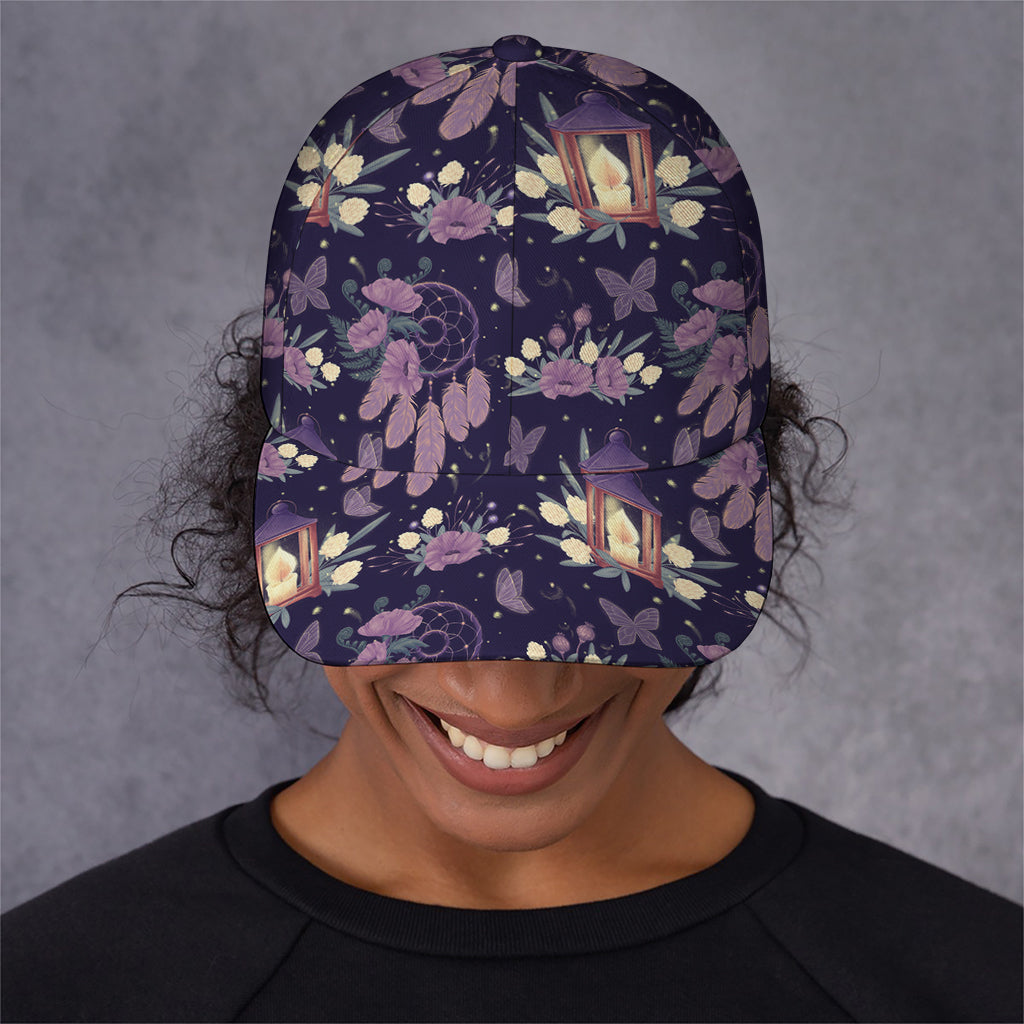 Purple Indian Dream Catcher Print Baseball Cap