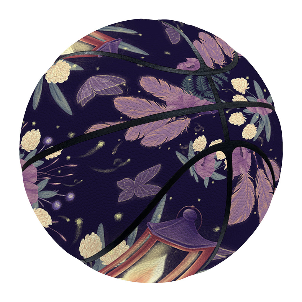 Purple Indian Dream Catcher Print Basketball